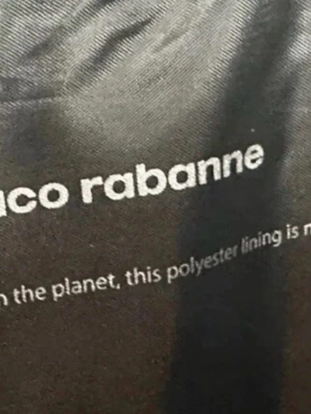 Paco Rabanne Silver Men’s Tote with Black Strap